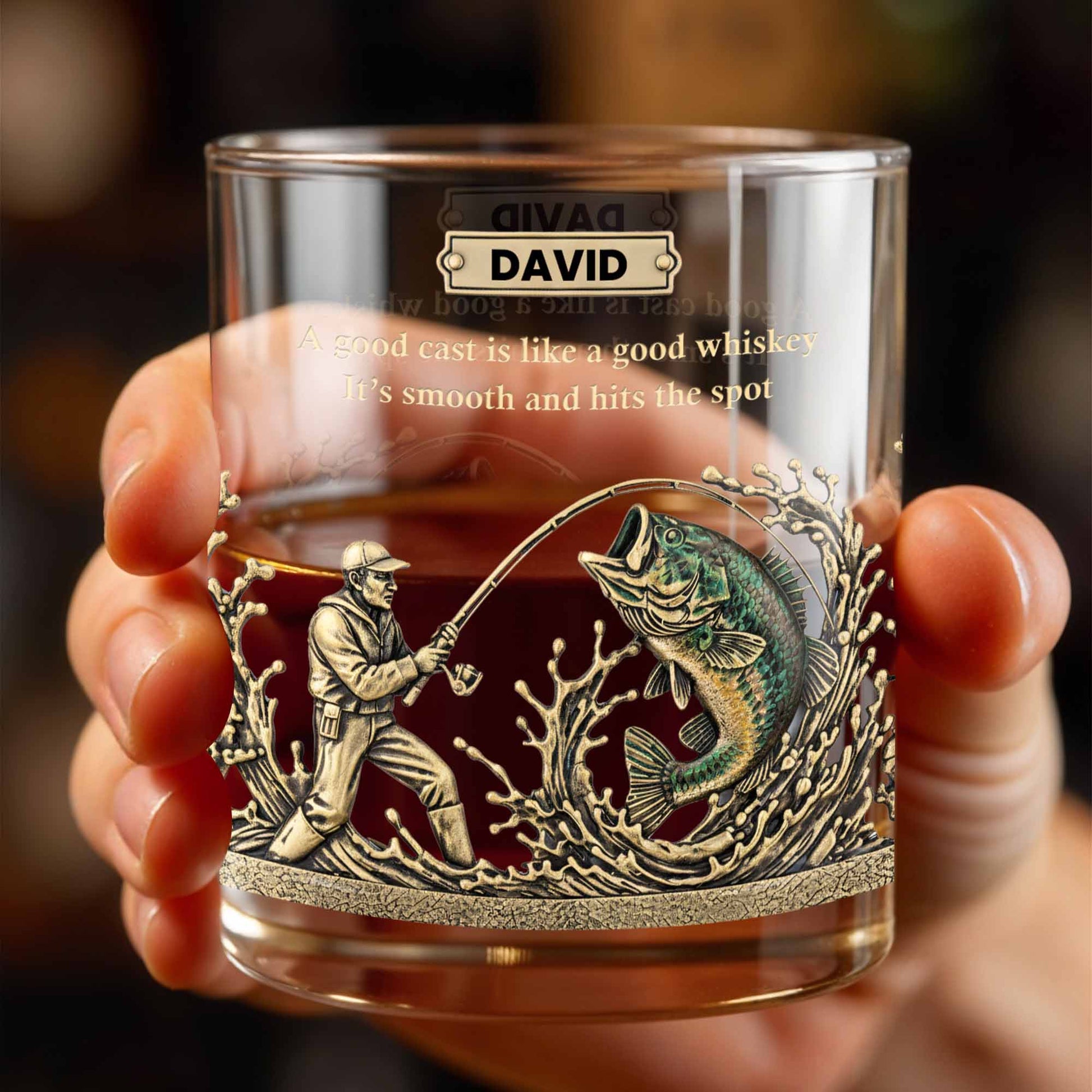 A Good Cast Is Like A Good Whiskey, Whiskey Glass For Fishing Enthusiasts