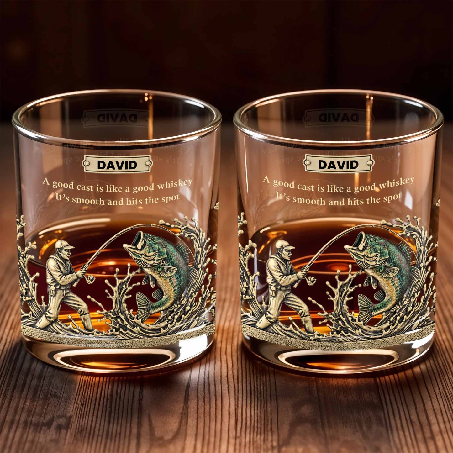 A Good Cast Is Like A Good Whiskey, Whiskey Glass For Fishing Enthusiasts