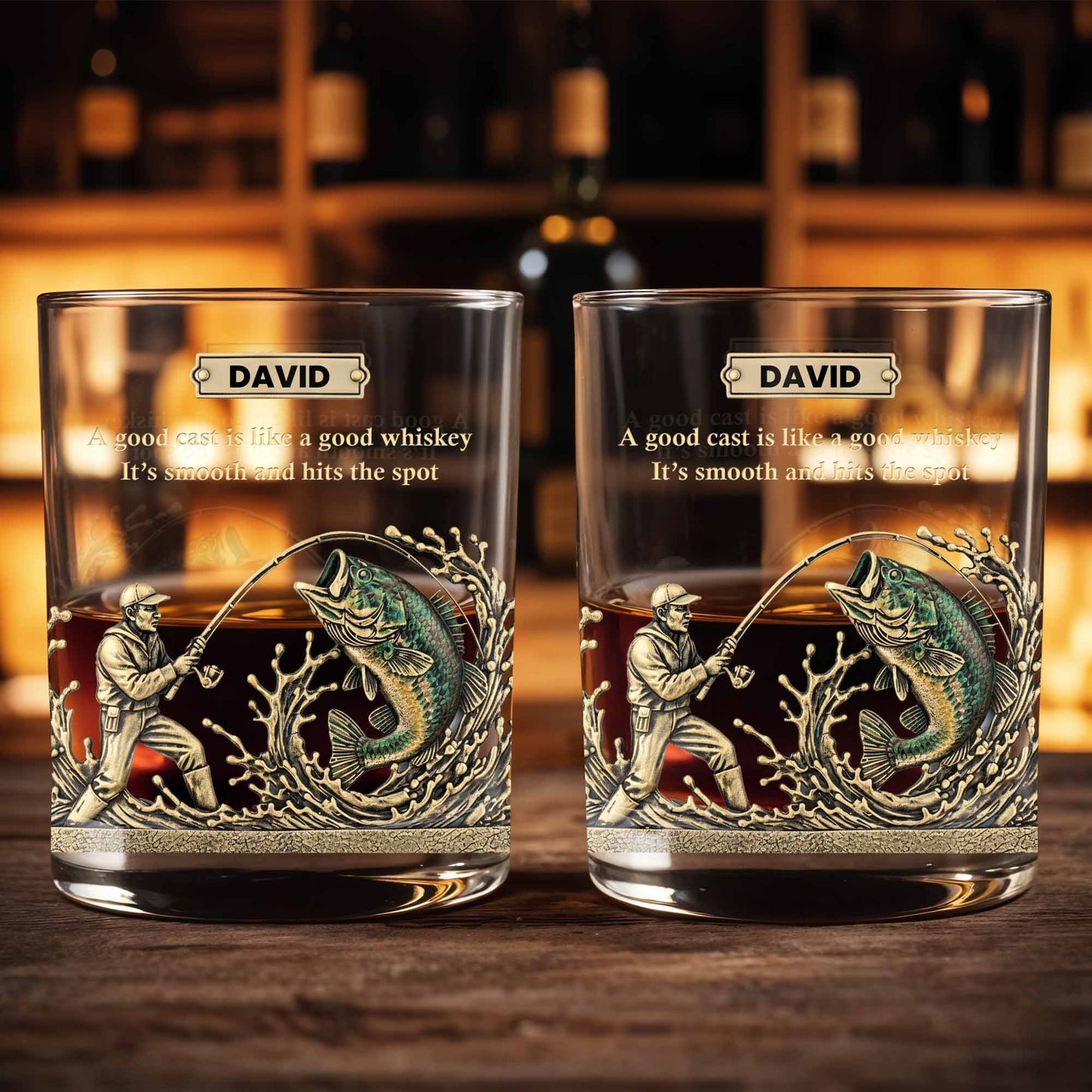 A Good Cast Is Like A Good Whiskey, Whiskey Glass For Fishing Enthusiasts