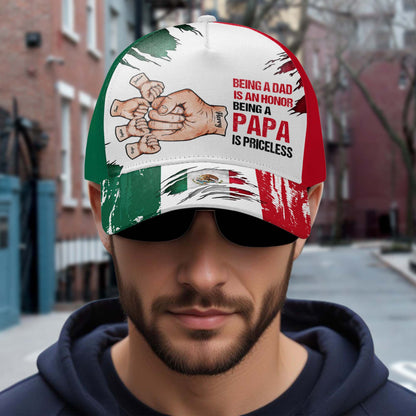 Être papa est un honneur. Être un papa n'a pas de prix ! Casquette de baseball personnalisée, imprimé intégral - FM001_BAC