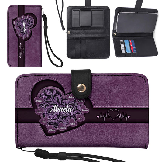 Little Sweethearts - Personalized Custom Phone Leather Wallet - FM002_PW