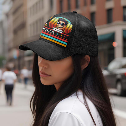 Nivel de papá desbloqueado: gorra de béisbol personalizada especial, gorra de béisbol con estampado completo - FM004_BAC