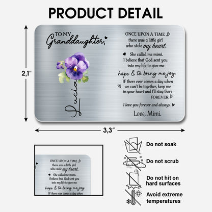 Eternal Love Message With Pansy Flower For Granddaughter