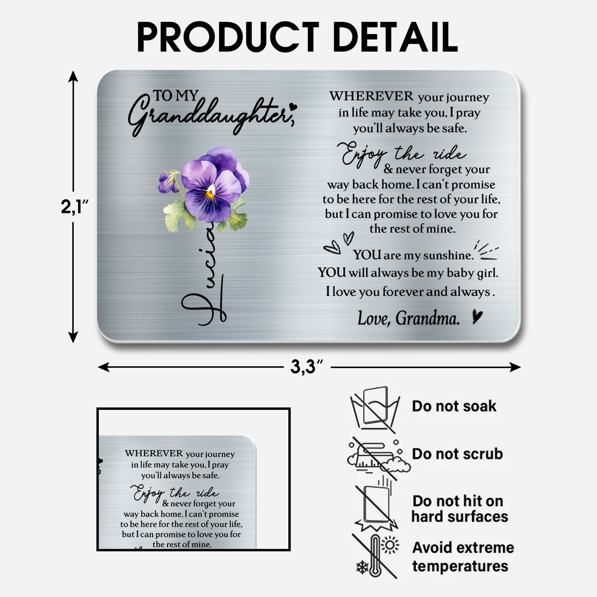 Wherever Your Journey Takes You, Pansy Flower Love Message