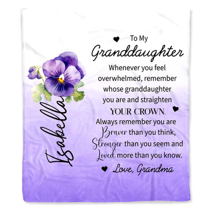 Granddaughter Crown Reminder With Flowers