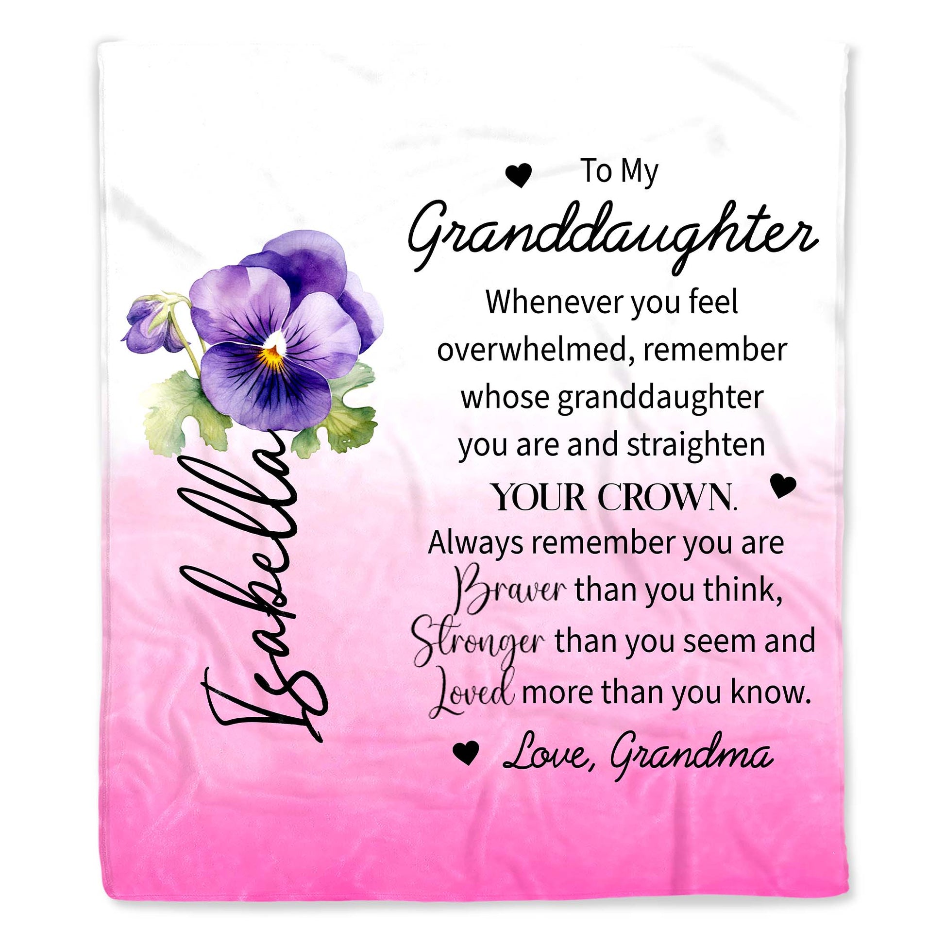 Granddaughter Crown Reminder With Flowers
