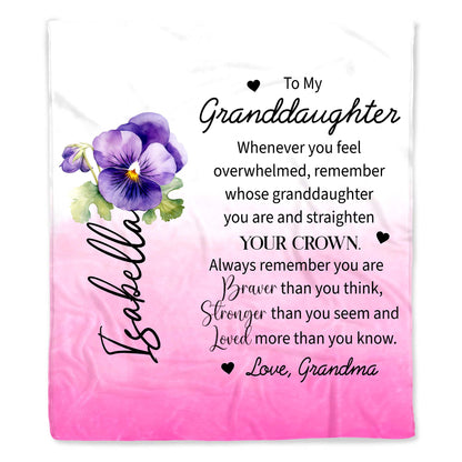 Granddaughter Crown Reminder With Flowers
