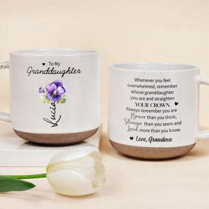 Granddaughter Crown And Flowers Inspirational Quote