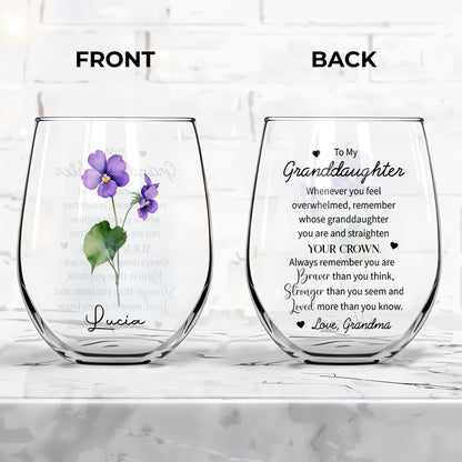 Straighten Your Crown, Inspirational Granddaughter Gift