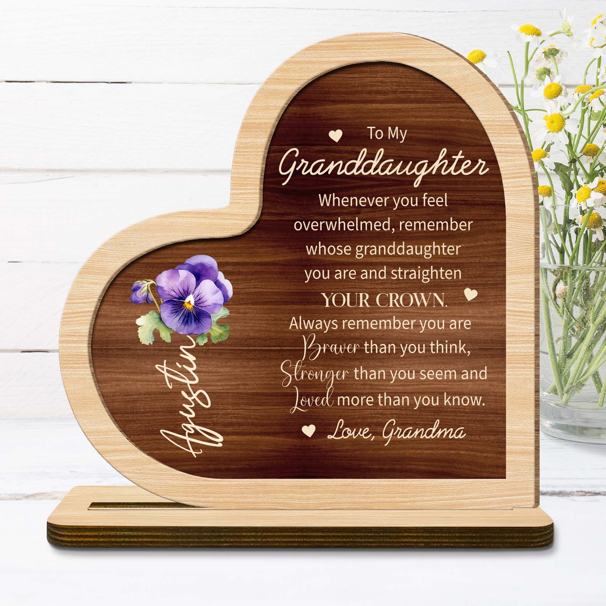 To My Granddaughter Straighten Your Crown Inspirational Message