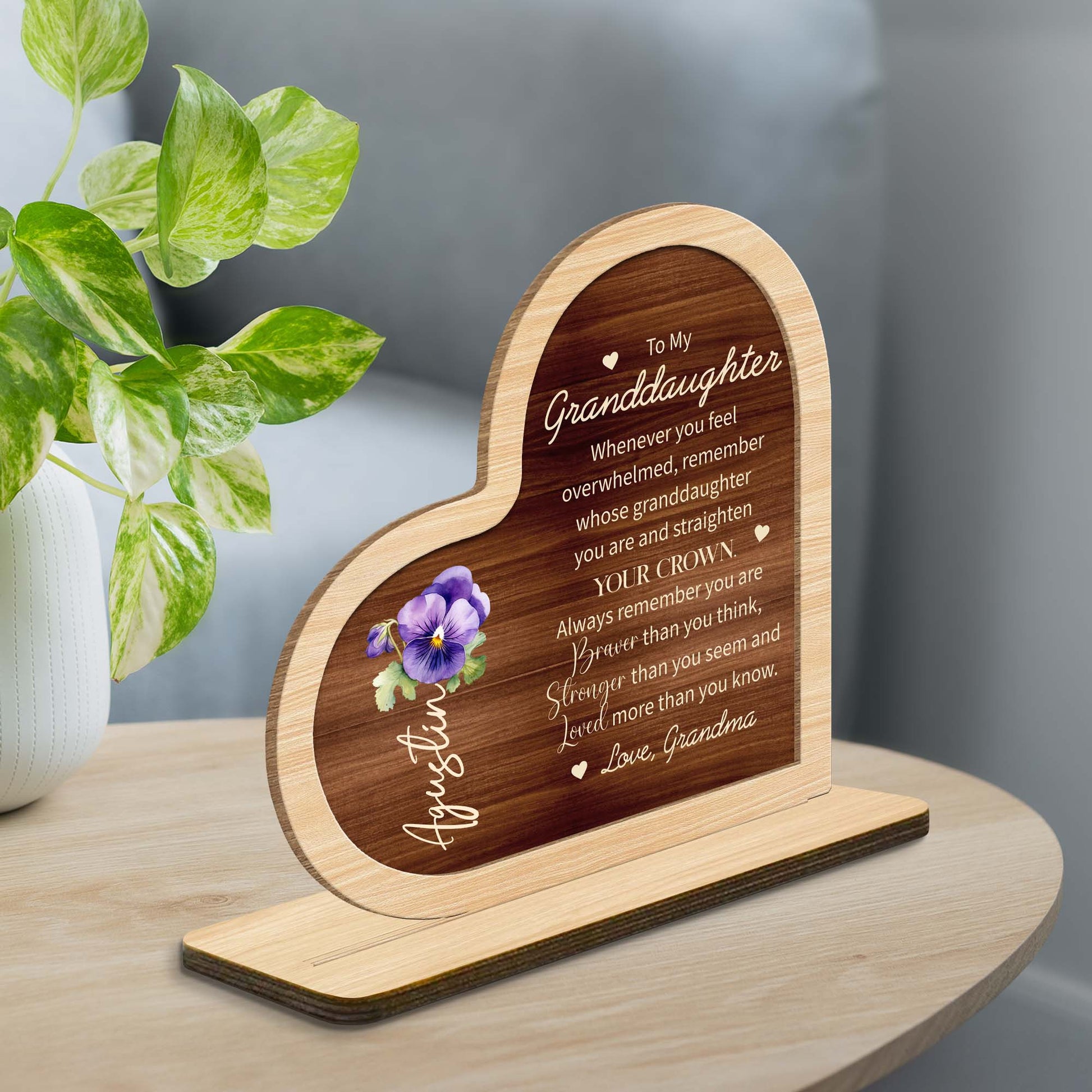 To My Granddaughter Straighten Your Crown Inspirational Message