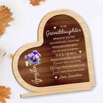 To My Granddaughter Straighten Your Crown Inspirational Message
