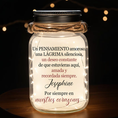 Un Pensamiento Amoroso - Lumière de pot Mason personnalisée personnalisée - FM042_JARL
