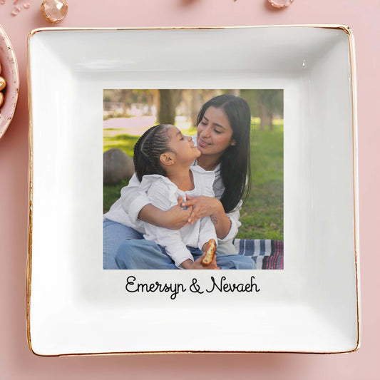 Add Your Custom Photo And Text - Personalized Custom Jewelry Dish - FM058_SCRD