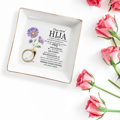 Para mi Hija - Personalized Custom Jewelry Dish - FM085_SCRD