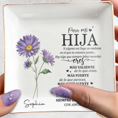 Para mi Hija - Personalized Custom Jewelry Dish - FM085_SCRD