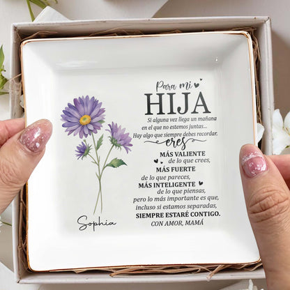 Para mi Hija - Personalized Custom Jewelry Dish - FM085_SCRD