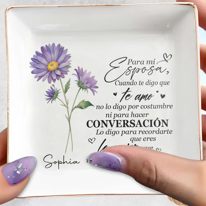 Para Mi Esposa - Plat à bijoux personnalisé - FM091_SCRD