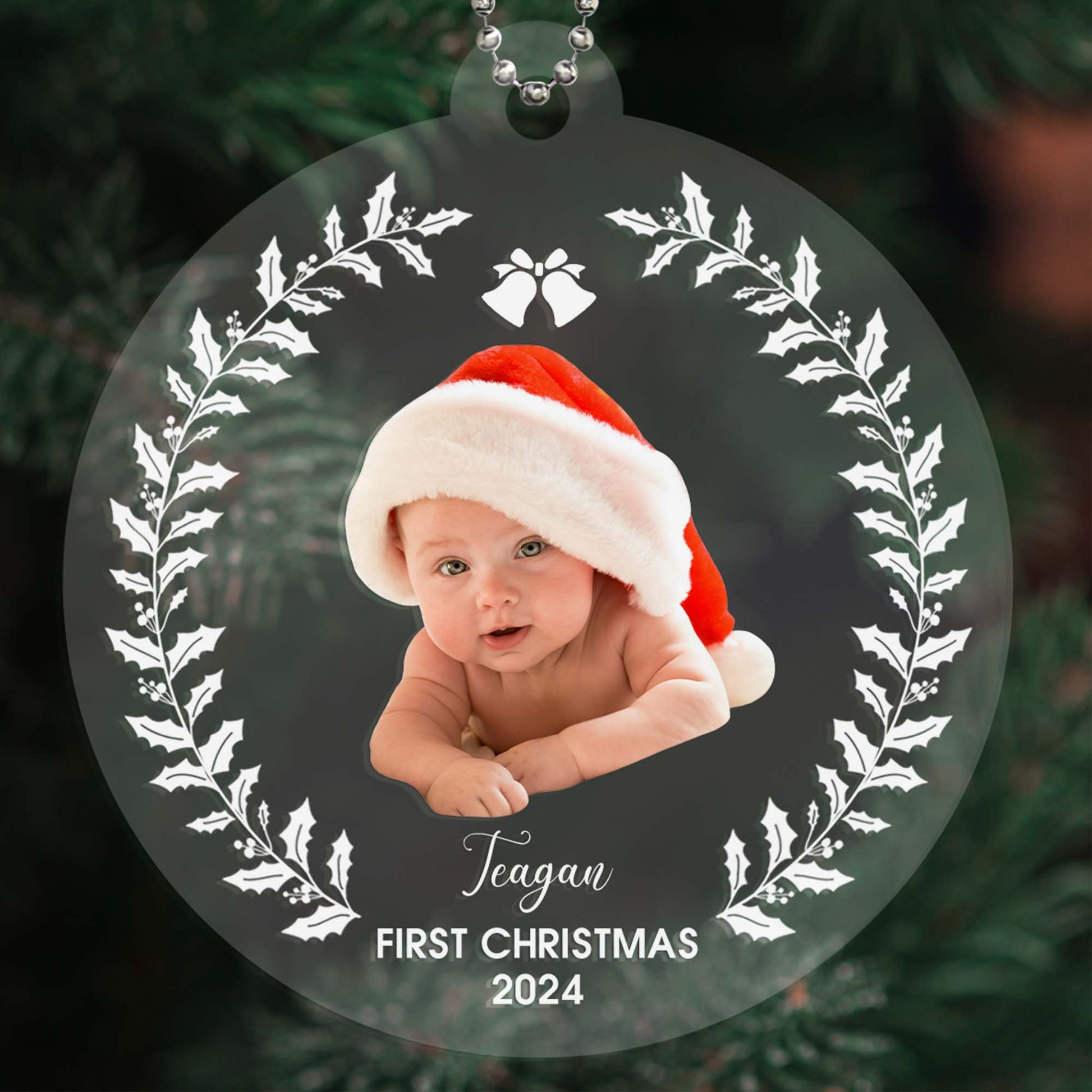First Christmas Baby Santa Hat Ornament