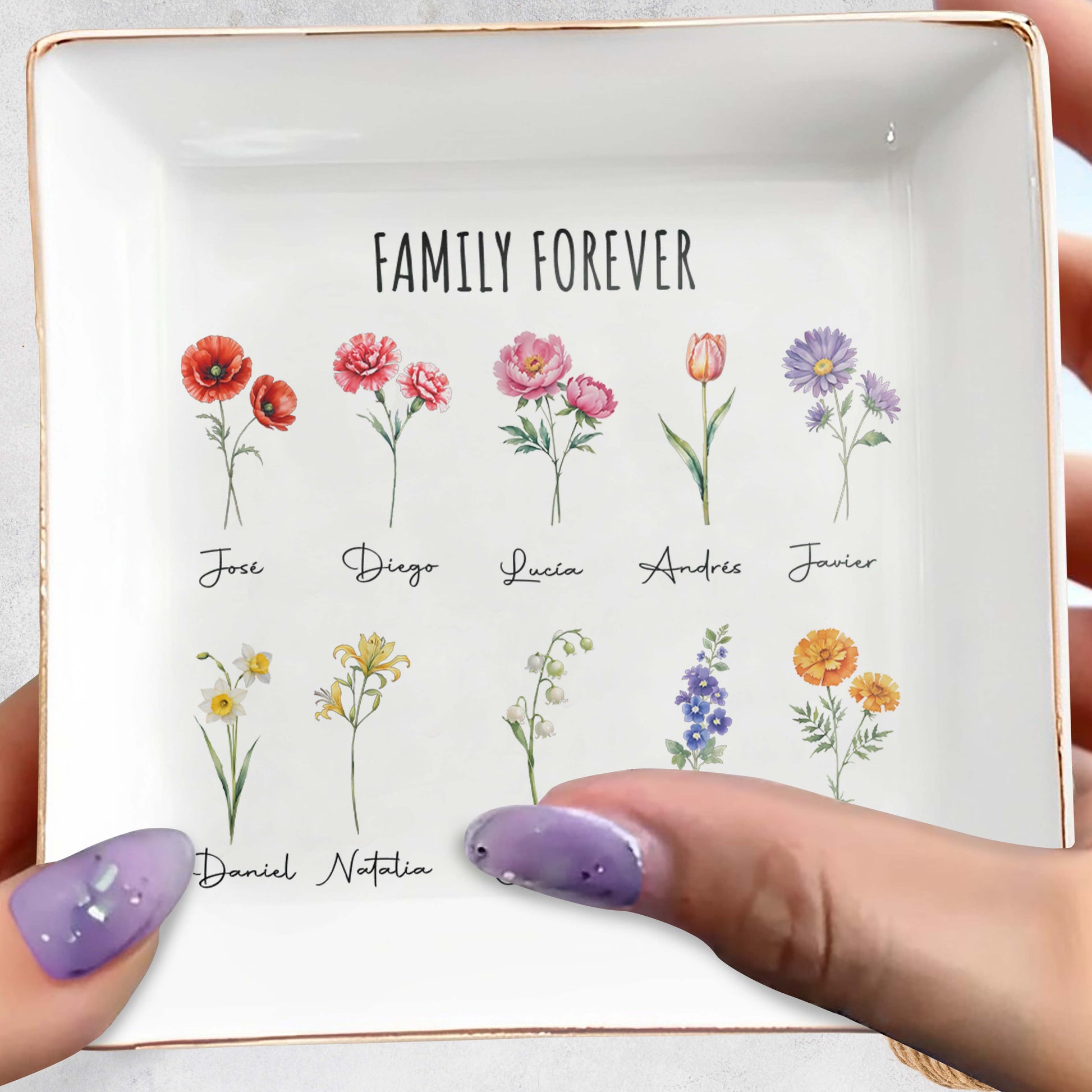 Family Forever Custom Decorative Dish