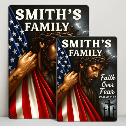Faith Over Fear, Psalms 118:6, Jesus And American Flag