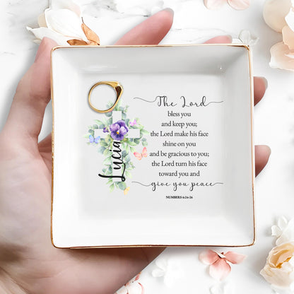 The Lord Bless You With Peace Floral Cross