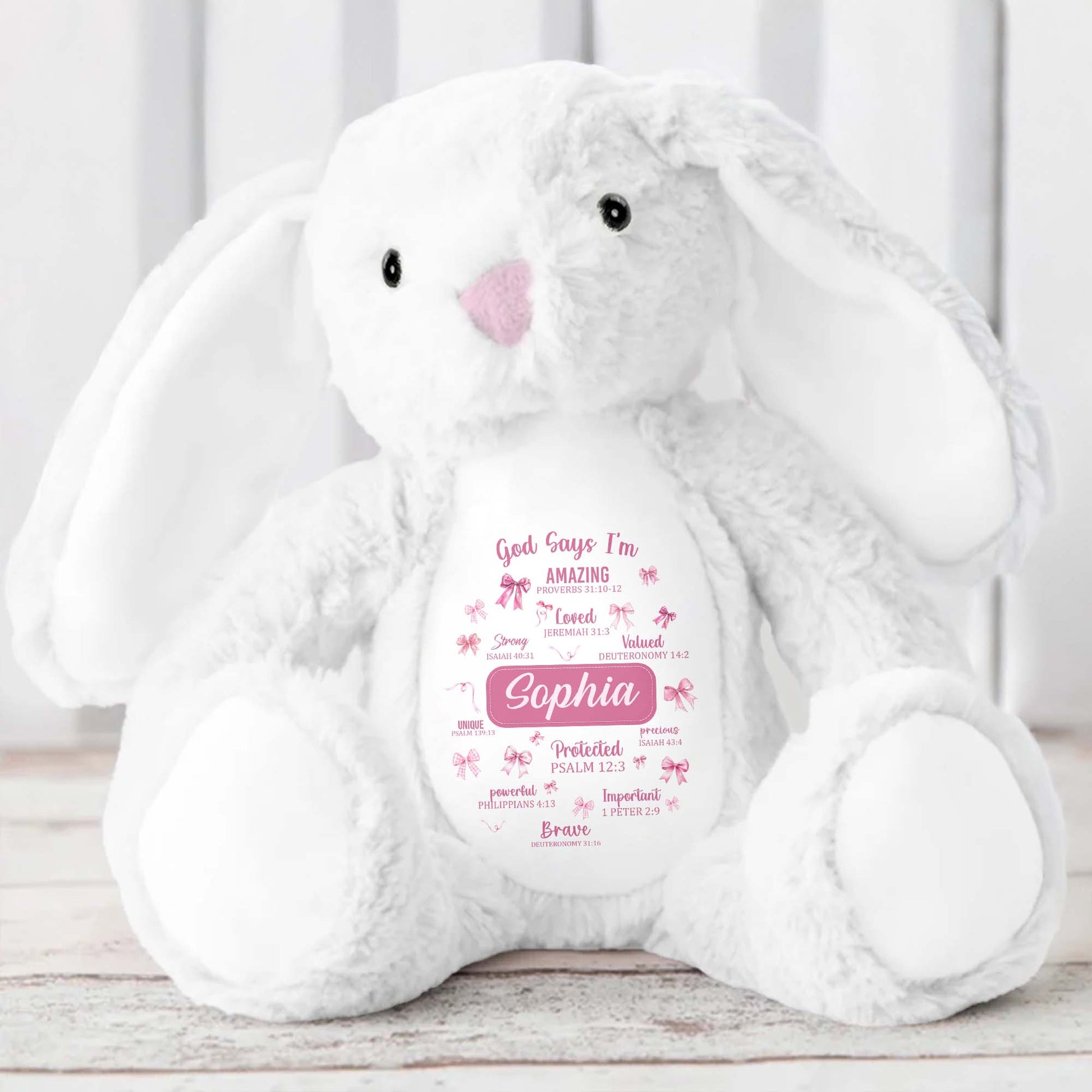 God Says I'm Amazing, Loved, Protected, Precious Bunny With Stars