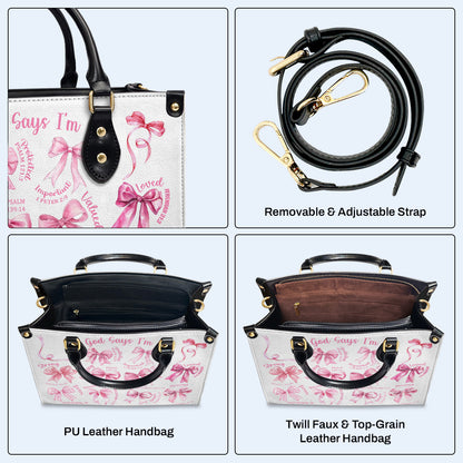 God Says I'm Loved And Valued Handbag With Bows And Verses