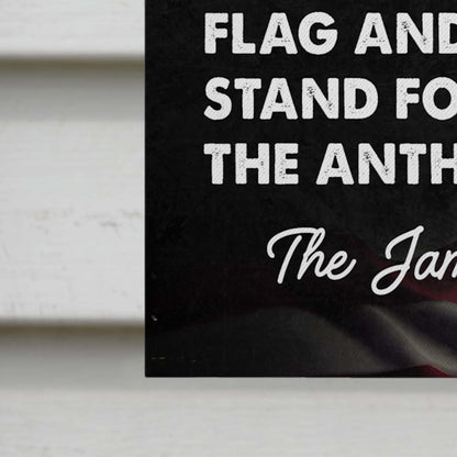 As For Me And My House, We Will Serve The Lord, American Flag And Cross