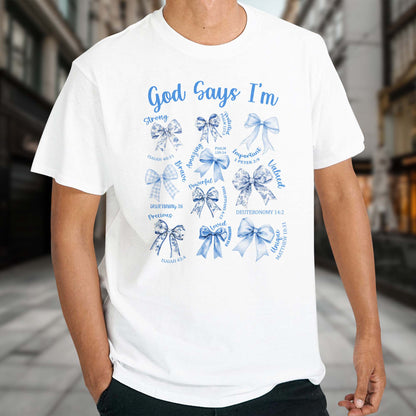 God Says I'm Strong, Loved, Important, Bows and Religious Verses
