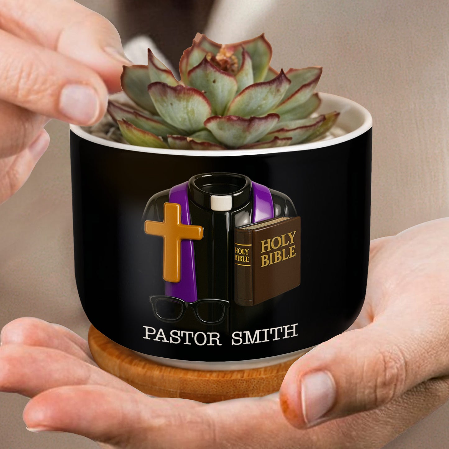 Pastor Smith, Cross, Holy Bible, And Glasses