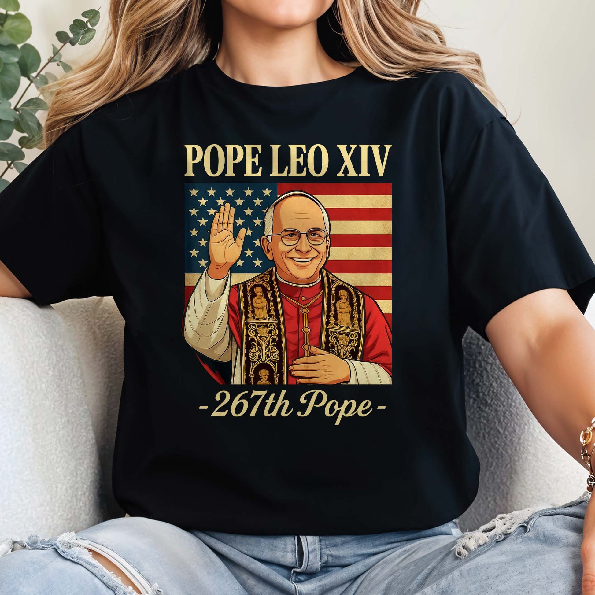 Pope Leo XIV, 267th Pope, American Flag