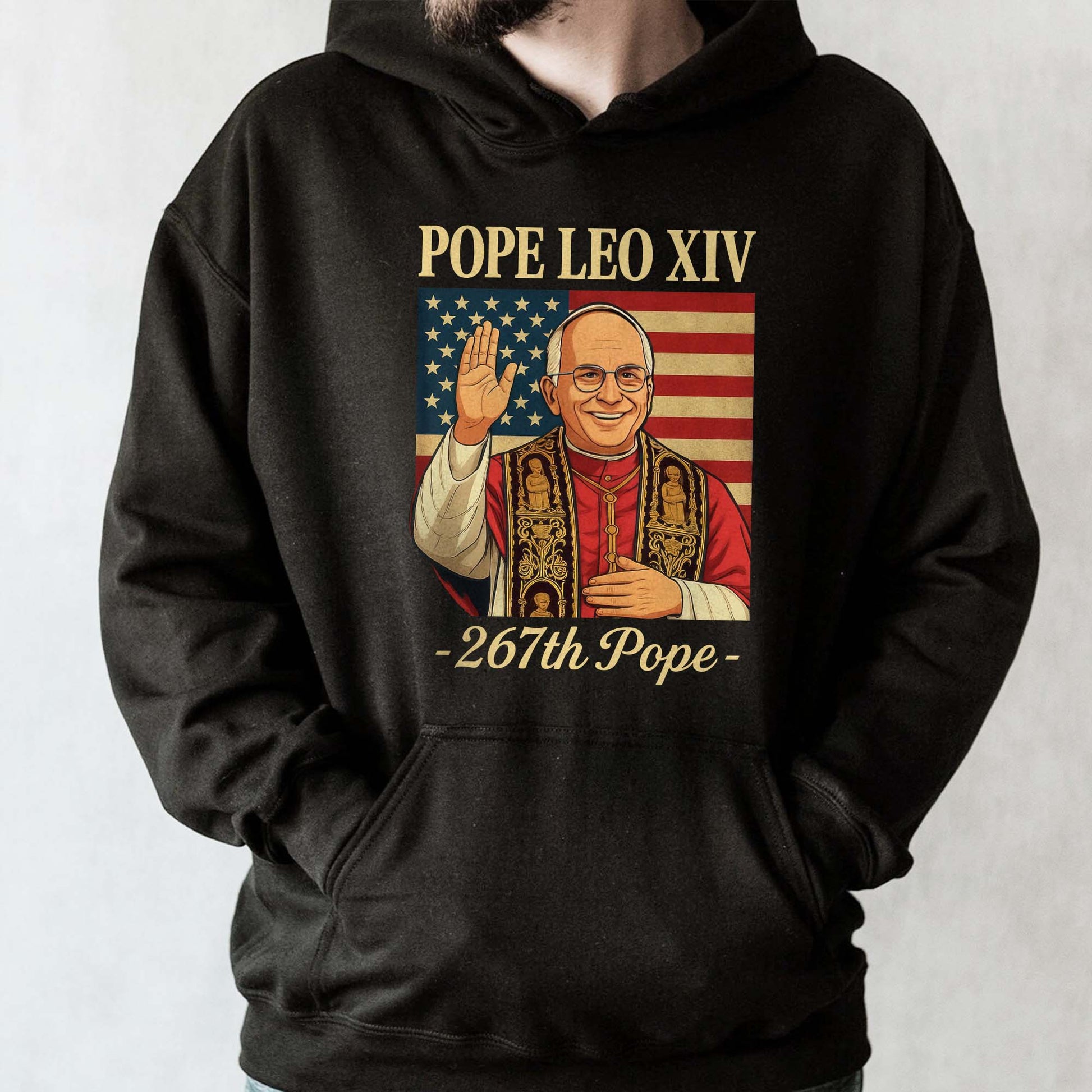 Pope Leo XIV, 267th Pope, American Flag