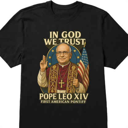 In God We Trust, Pope Leo XIV, First American Pontiff, American Flag