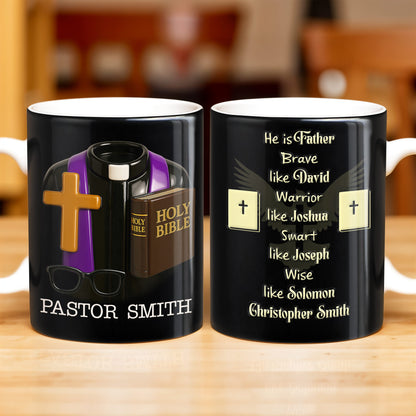 He Is Father Brave Like David, Warrior Like Joshua, Smart Like Joseph, Wise Like Solomon, Cross and Bible