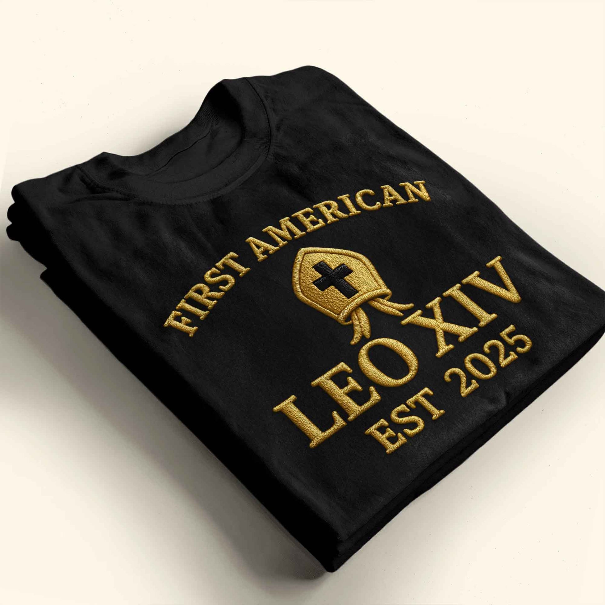 First American Leo XIV Est 2025, Crest and Text