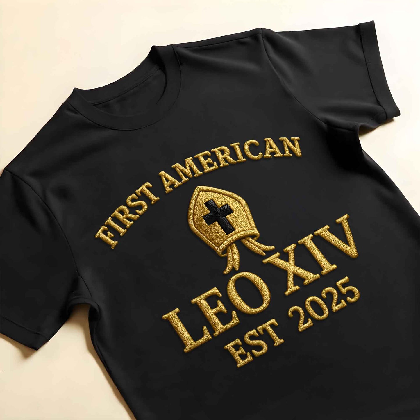 First American Leo XIV Est 2025, Crest and Text