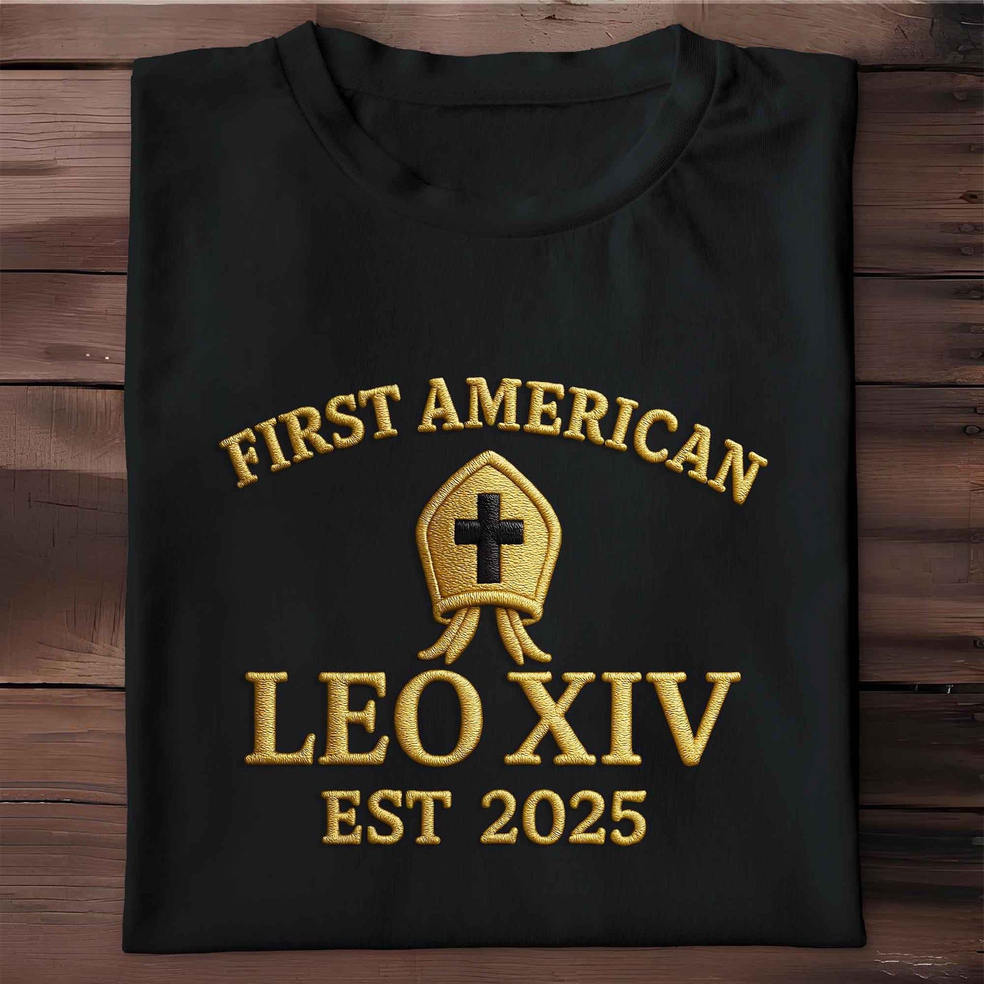 First American Leo XIV Est 2025, Crest and Text