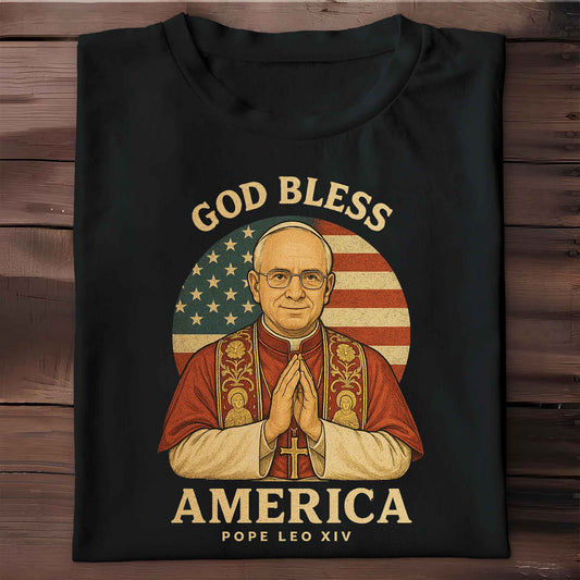 God Bless America, Pope Leo XIV, American Flag