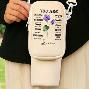 You Are Beautiful, Strong, Never Alone, With Flowers And Verses