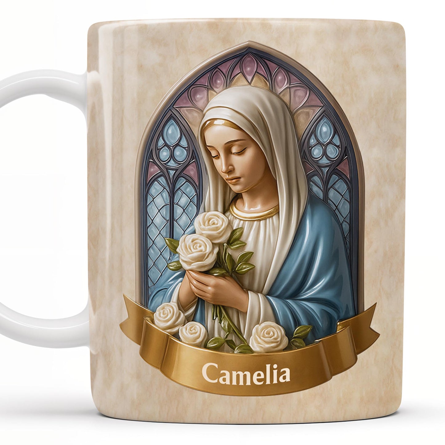 Celebrate Faith and Devotion, Stained Glass Religious Figure
