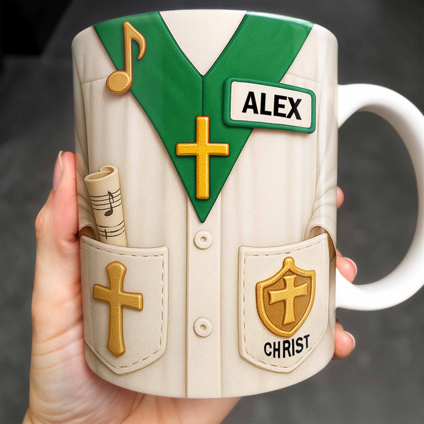 Celebrate Faith And Inspiration With Christian Symbols - Personalized Custom Coffee Mug - FTH100_MG