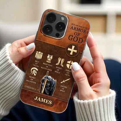 Put On The Full Armor of God, Biblical Armor Elements - Personalized Clear Phone Case - FTH100_PHC