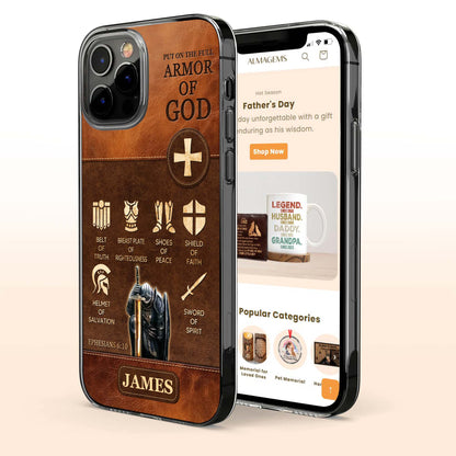 Put On The Full Armor of God, Biblical Armor Elements - Personalized Clear Phone Case - FTH100_PHC