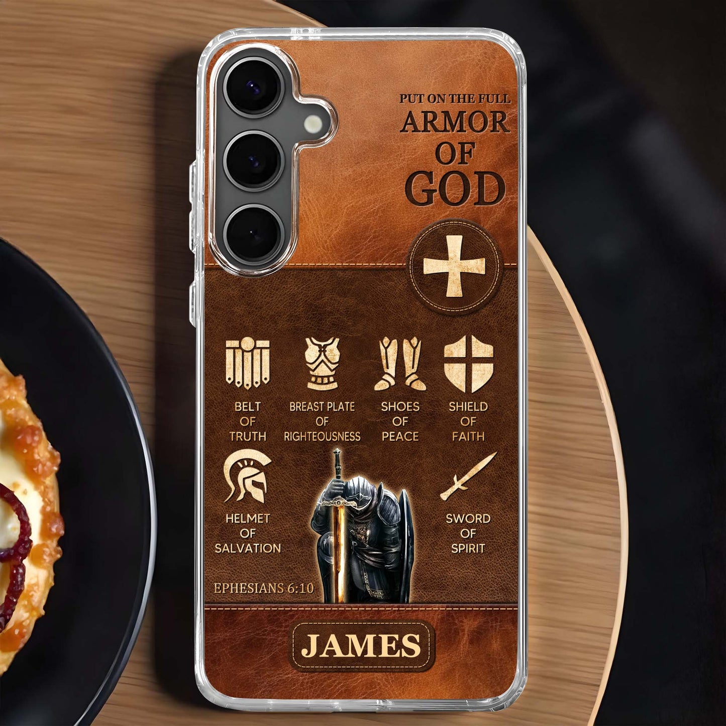 Put On The Full Armor of God, Biblical Armor Elements - Personalized Clear Phone Case - FTH100_PHC