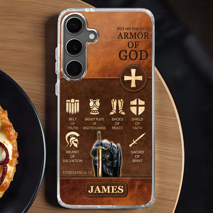 Put On The Full Armor of God, Biblical Armor Elements - Personalized Clear Phone Case - FTH100_PHC