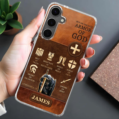 Put On The Full Armor of God, Biblical Armor Elements - Personalized Clear Phone Case - FTH100_PHC