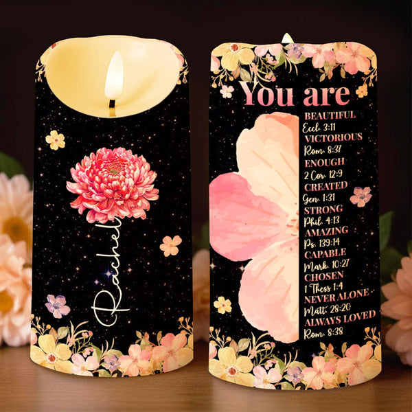 You Are Beautiful And Loved With Flowers And Stars Design