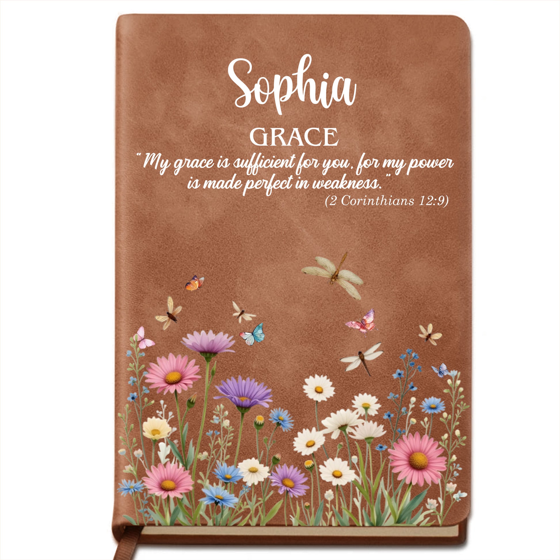 Grace and Joy Scripture, Flowers and Butterflies