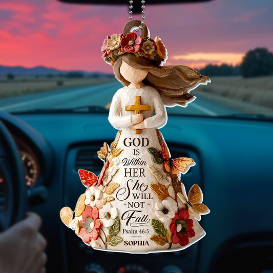 God Is Within Her She Will Not Fall Angel Cross Flowers